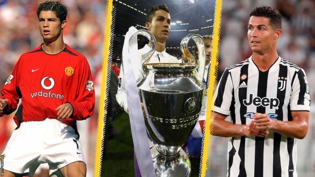 Cristiano Ronaldo at Manchester United, Real Madrid and Juventus
