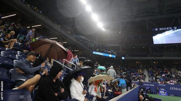 Fans on court