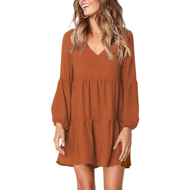 burnt orange tunic dress