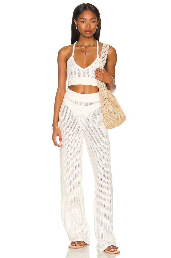 crochet pants set