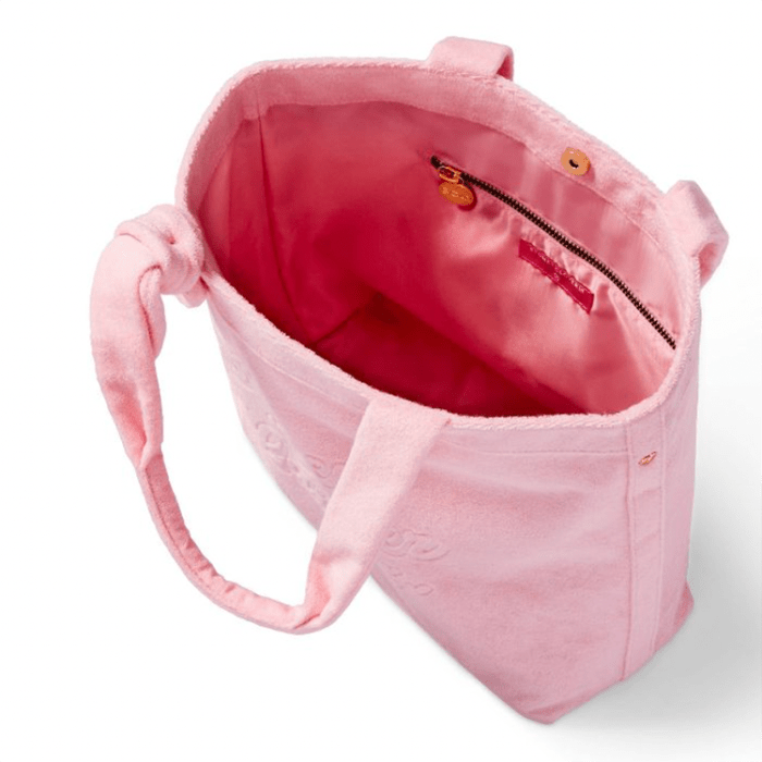 pink tote bag