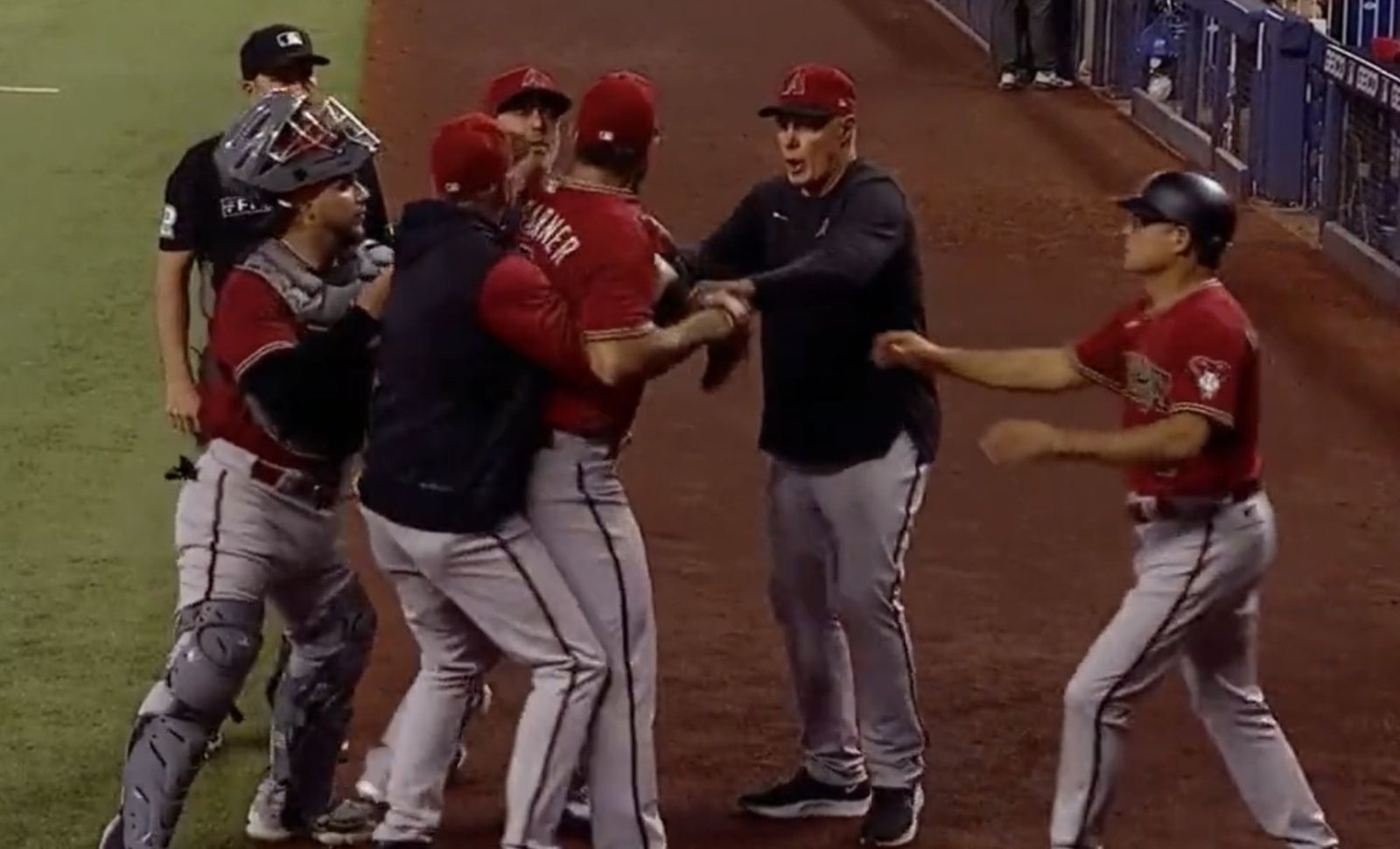 Watch: Madison Bumgarner ejected after altercation with umpire over sticky stuff check (Video)