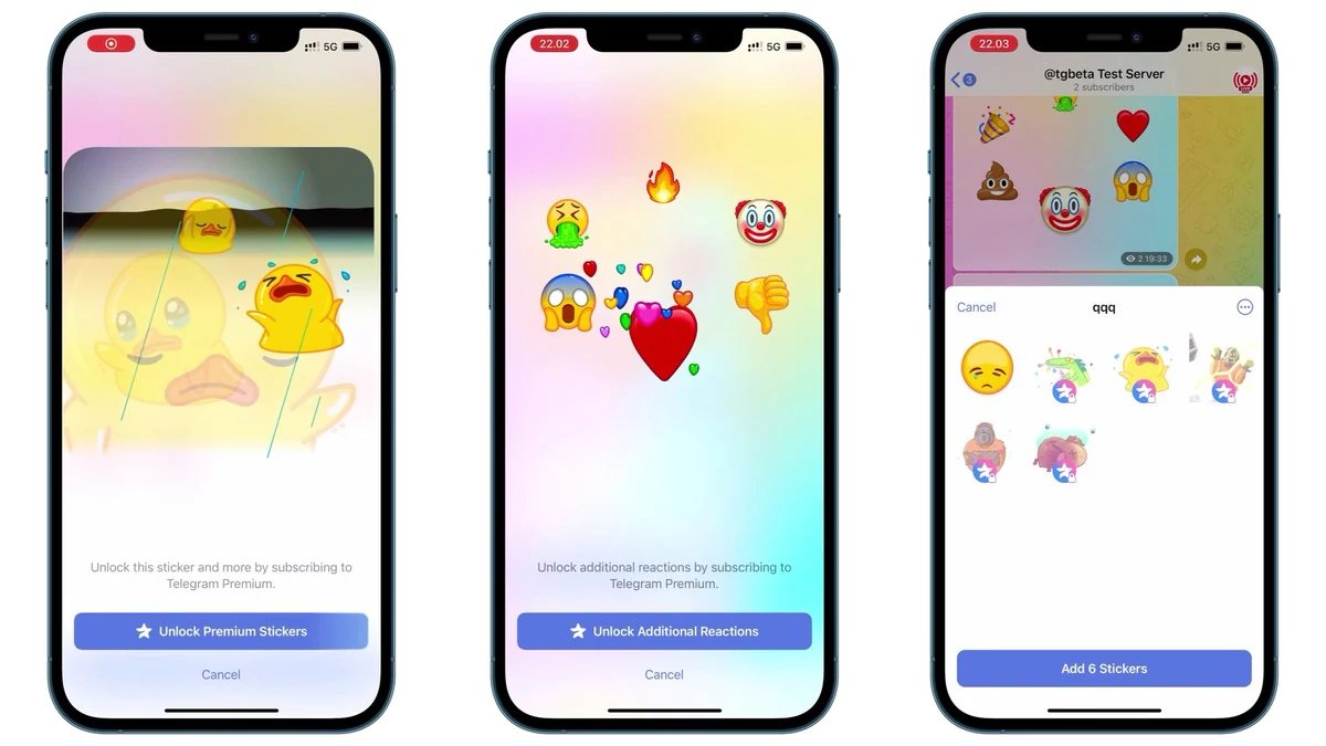 Telegram Premium Spotted on Latest iOS Beta, Offers Premium Stickers, Reaction Emojis