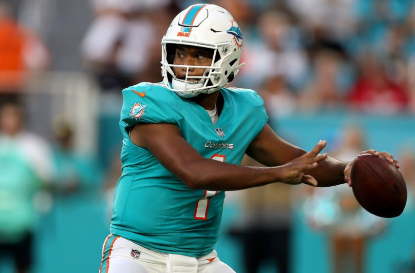 Tua Tagovailoa, Miami Dolphins. (Photo by Megan Briggs/Getty Images)