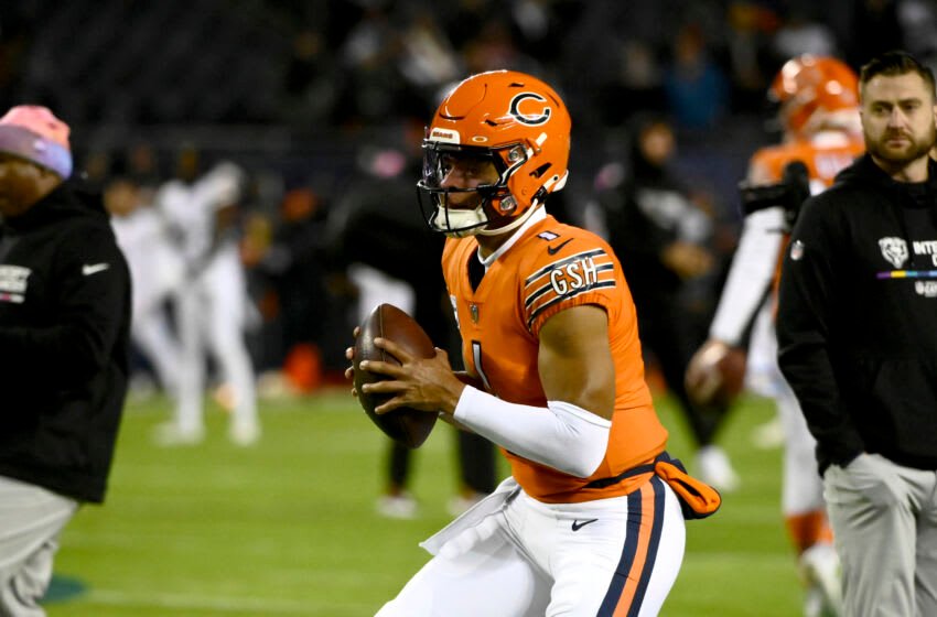 Chicago Bears quarterback Justin Fields. (Matt Marton-USA TODAY Sports)